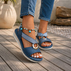 Skylar | Flat Sandals With Metal Buckle