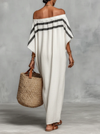 Aveline | Off-Shoulder Maxi Dress with Batwing Sleeves