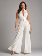 Margaux | Pleated Wide-Leg Jumpsuit