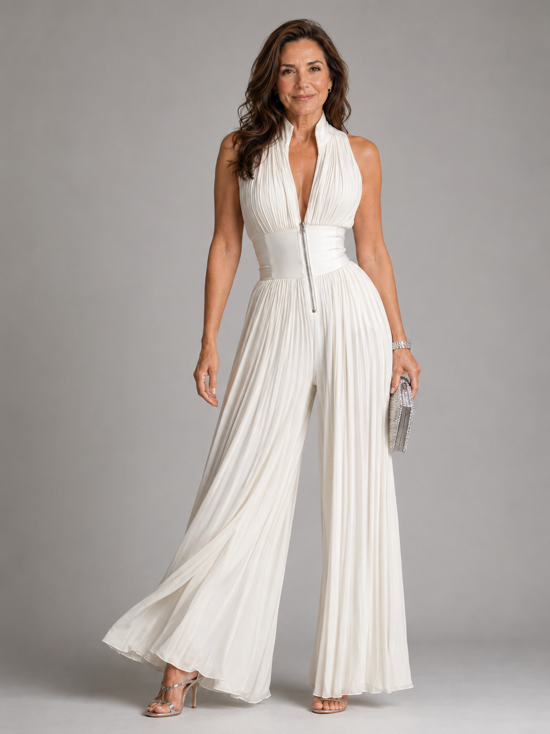 Margaux | Pleated Wide-Leg Jumpsuit